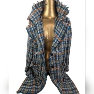 Davi & Dan NWOT Textured Knit Tweed Coat Women's  Poly Wool Blend Medium